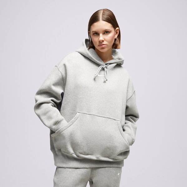 Дамски суичър NIKE СУИТЧЪР С КАЧУЛКА W NSW PHNX FLC OS PO HOODIE dq5860-063 цвят сив