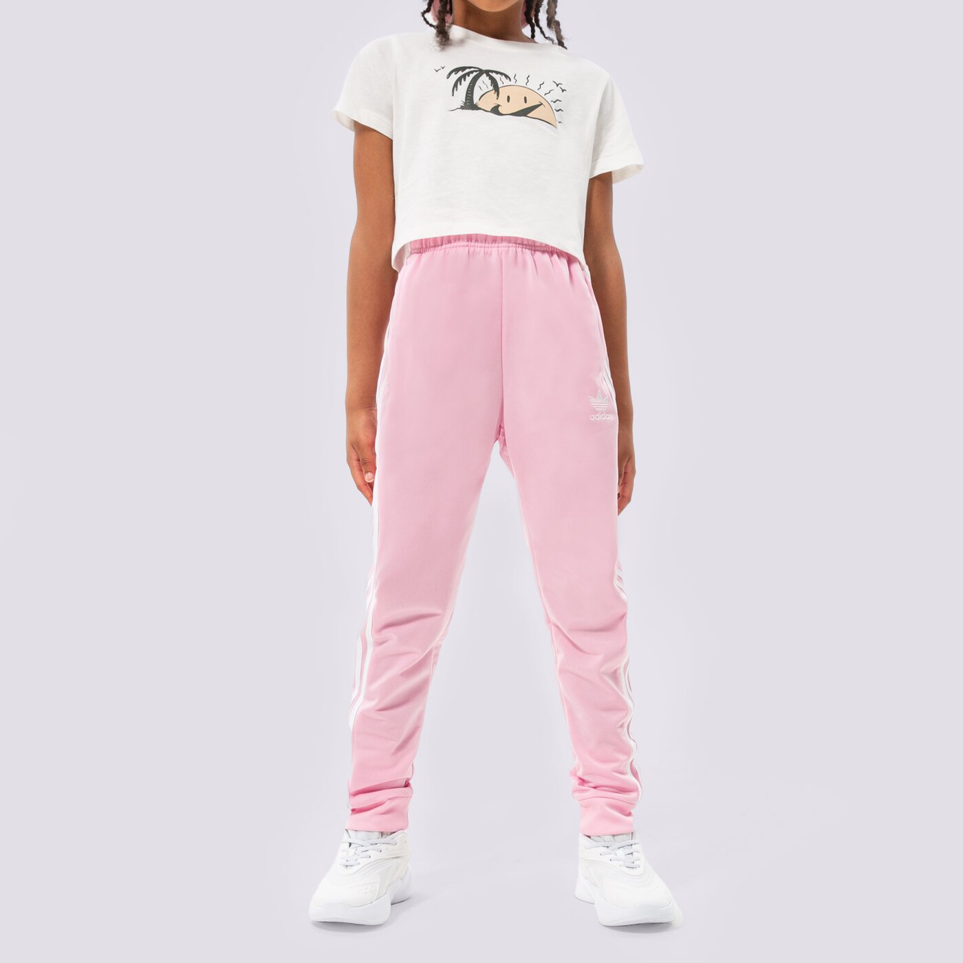 Детски панталони ADIDAS ПАНТАЛОНИ SST TRACK PANTS GIRL hd2046 цвят розов