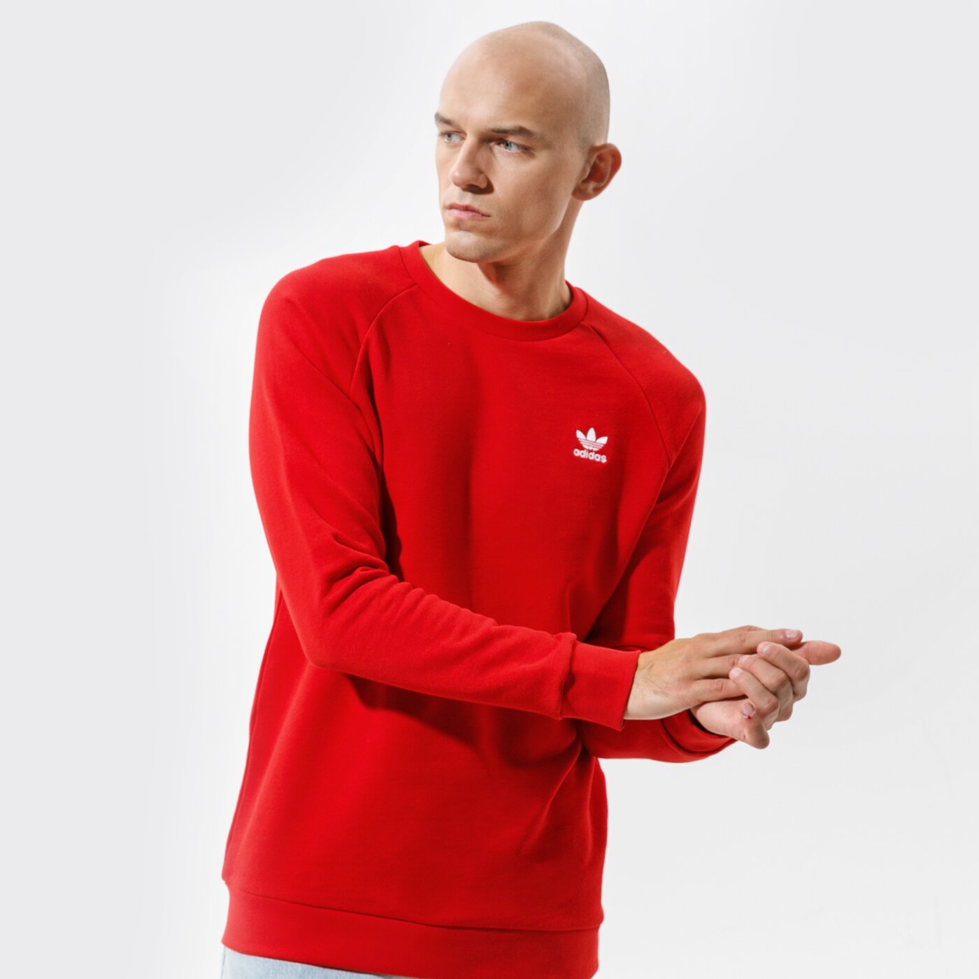 Мъжки суичър ADIDAS СУИТЧЪР ESSENTIAL CREW gn3412 цвят червен
