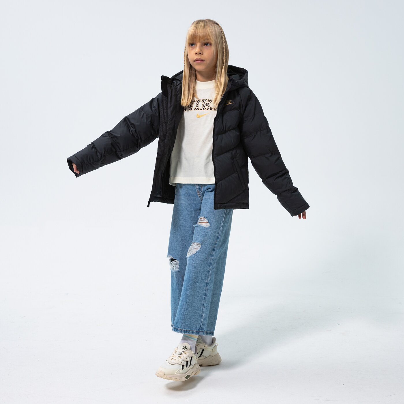 Детска тениска NIKE ТЕНИСКА G NSW TEE BOXY GIRL dm3489-113 цвят бял