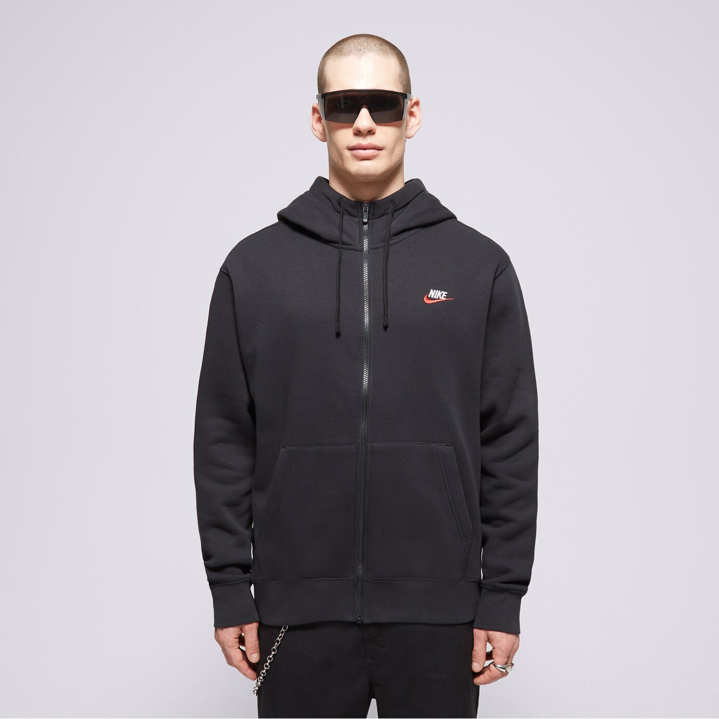 Мъжки суичър NIKE СУИТЧЪР С КАЧУЛКА M NSW CLUB DT HOODIE FZ BB ESSENTIALS dq8384-012 цвят черен