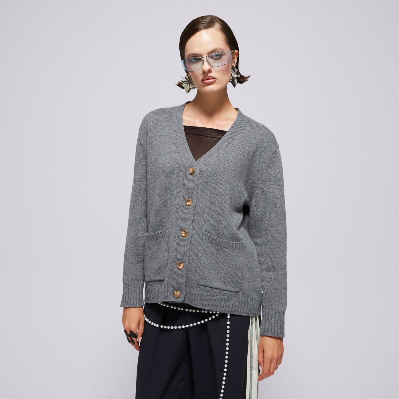 LEVI'S ПУЛОВЕР BOYFRIEND POCKET CARDI GREYS 000o0-0002 цвят сив