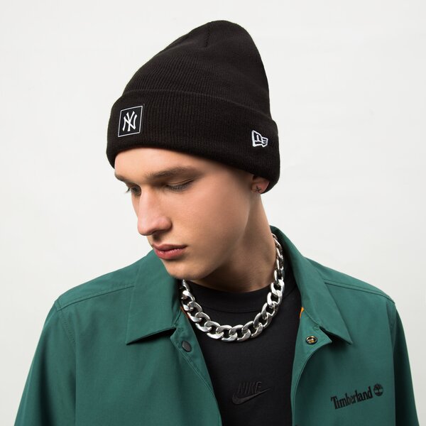 Мъжка зимна шапка NEW ERA ШАПКА TEAM BEANIE NYY BOB 60292624 цвят черен