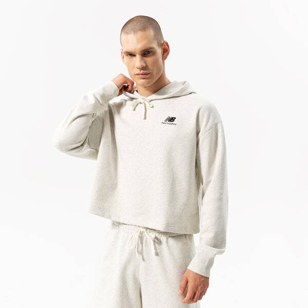 Дамски суичър NEW BALANCE СУИТЧЪР С КАЧУЛКА NB ESSENTIALS UNI-SSENTIALS CR ut21502sah цвят сив