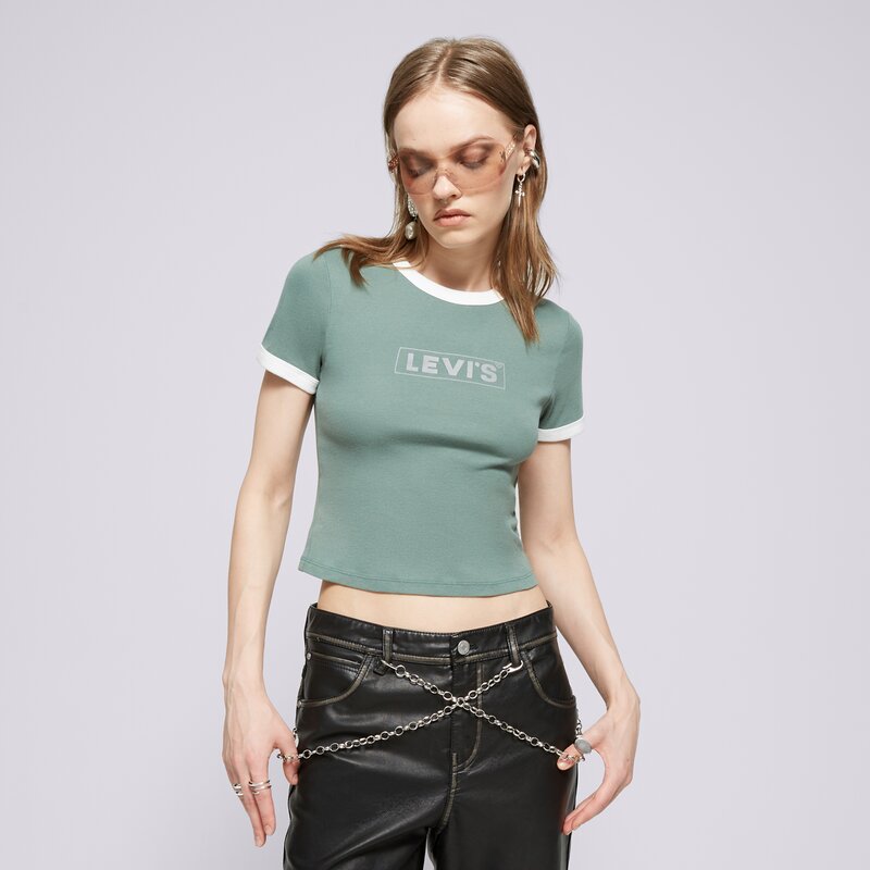 LEVI'S ТЕНИСКА GRAPHIC RINGER MINI TEE GREENS