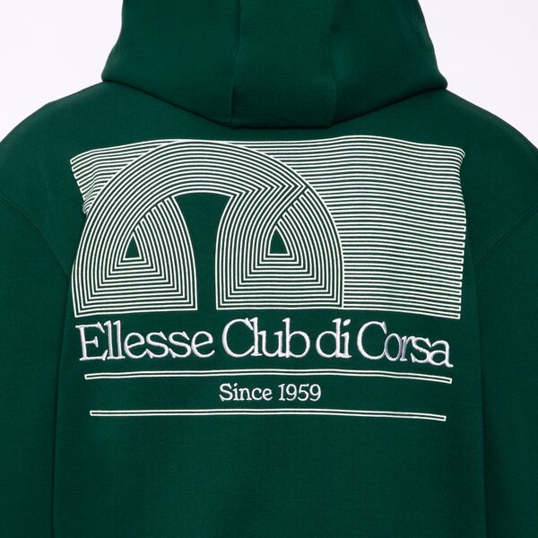 Мъжки суичър ELLESSE СУИТЧЪР С КАЧУЛКА CLUB DI CORSA DGREEN HOODIE shb23148502 цвят зелен