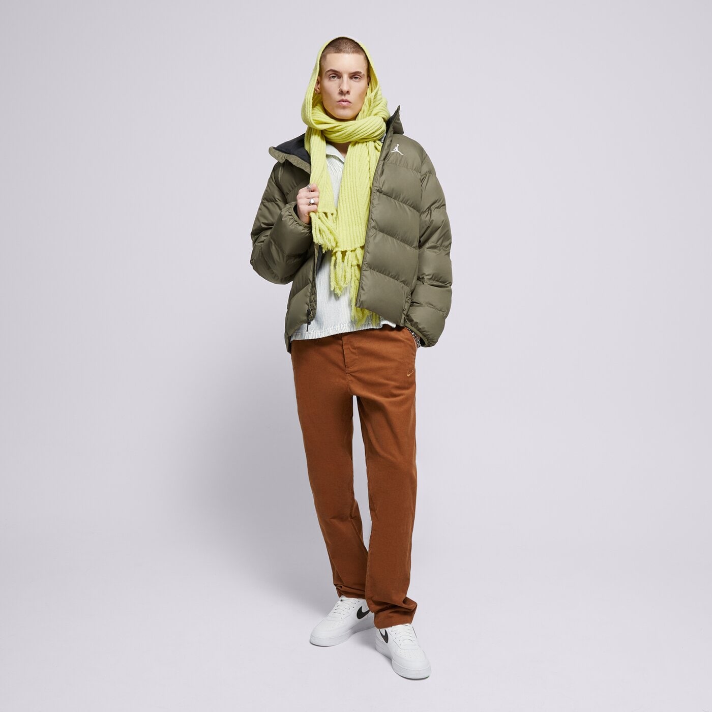 Мъжко зимно яке JORDAN ЯКЕ ПУХЕН M J BRKLN PUFFER JKT fv7317-222 цвят каки