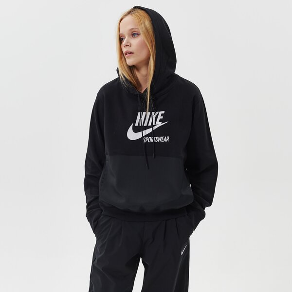Дамски суичър NIKE СУИТЧЪР С КАЧУЛКА W NSW FLC HOODIE HTG dd5673-010 цвят черен