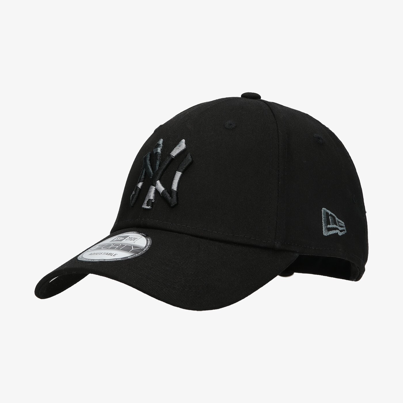 Дамска шапка с козирка NEW ERA ШАПКА CAMO INFILL 9FORTY NEYYAN BLK 60112622 цвят черен