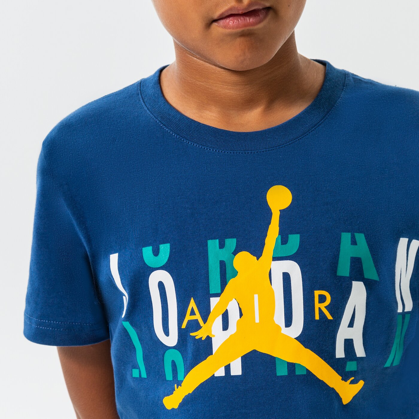 Детска тениска JORDAN ТЕНИСКА HIGH BRAND SCRAMBLE BOY 95b824-u41 цвят тъмносин