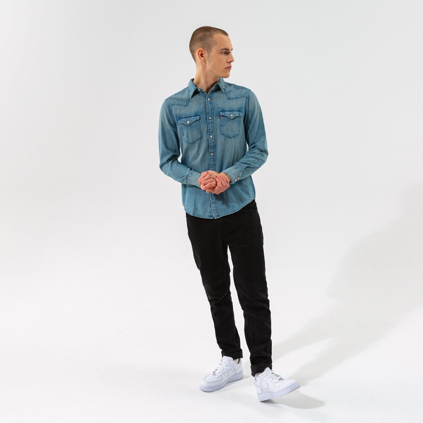 LEVI'S РИЗА BARSTOW WESTERN STANDARD 857440001 цвят син