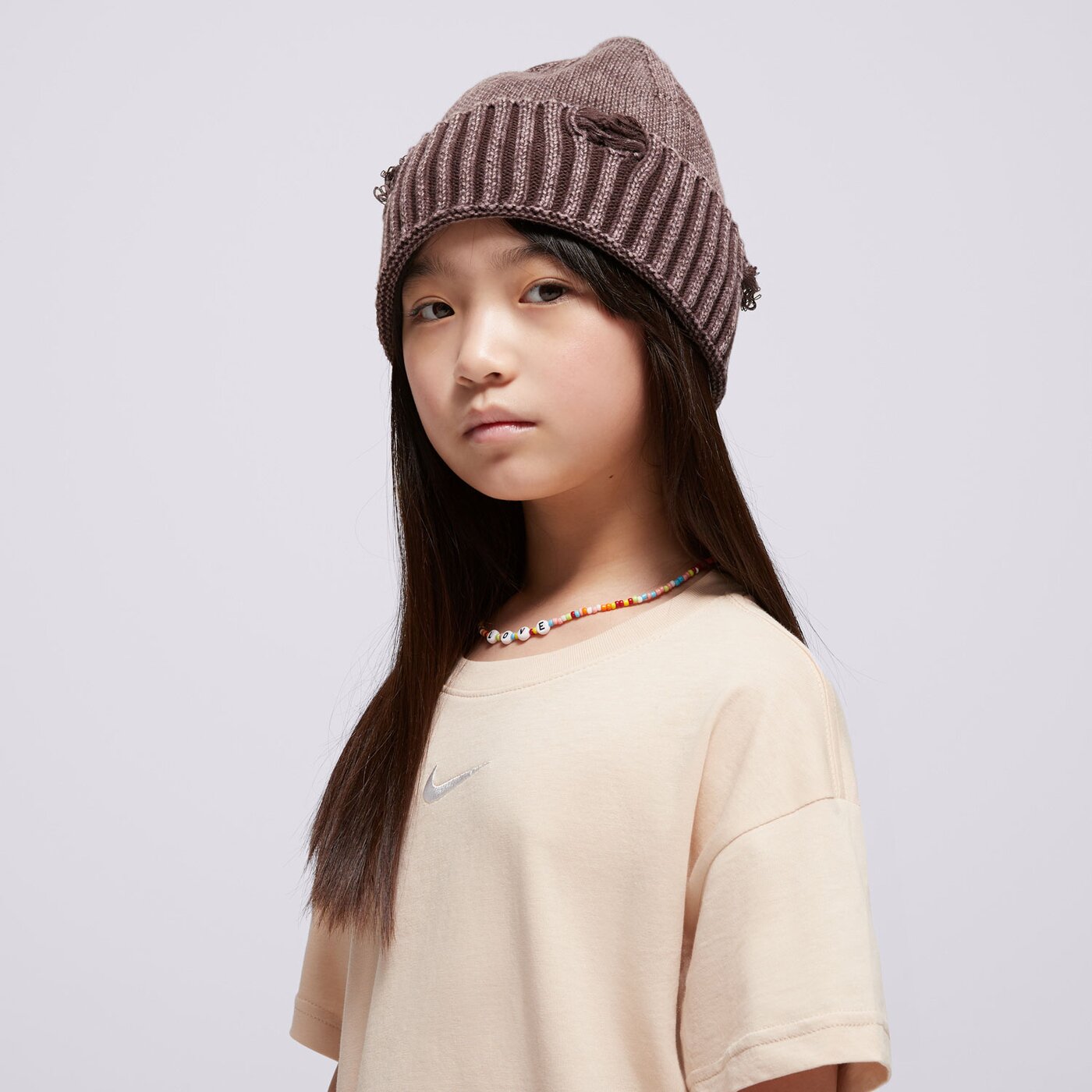 Детска тениска NIKE ТЕНИСКА G NSW TEE BOY ESSNTL LBR GIRL fz5539-126 цвят бежов