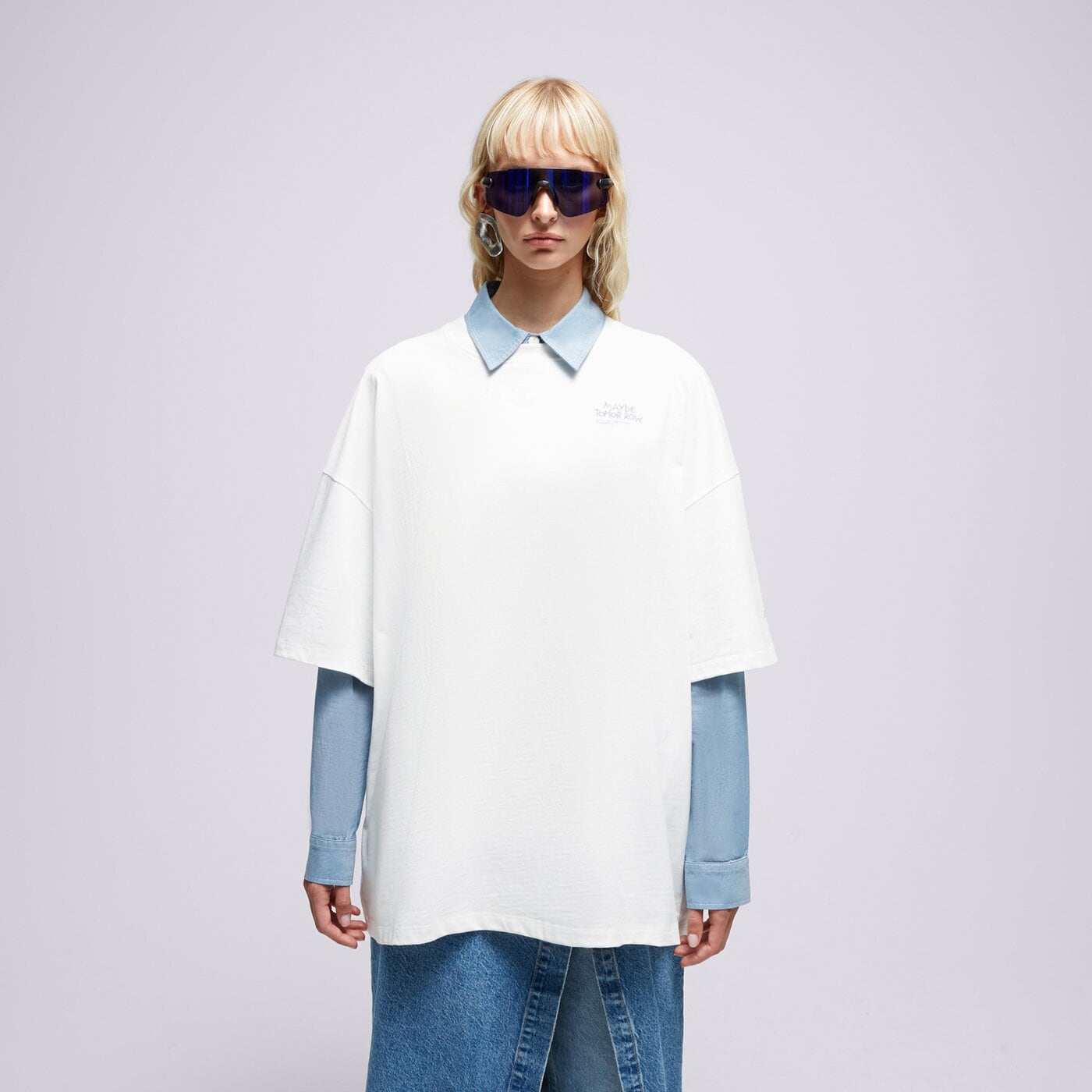 Мъжка тениска S.NOW JOB SIZEER ТЕНИСКА “MAYBE” NATURAL WHITE si123tsu50001 цвят бял