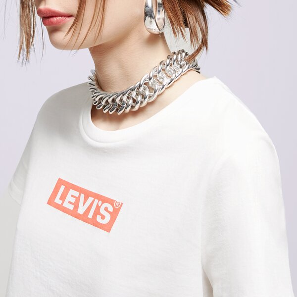 Дамска тениска LEVI'S ТЕНИСКА GR CROPPED JORDIE TEE NEUTRALS a07850064 цвят бял