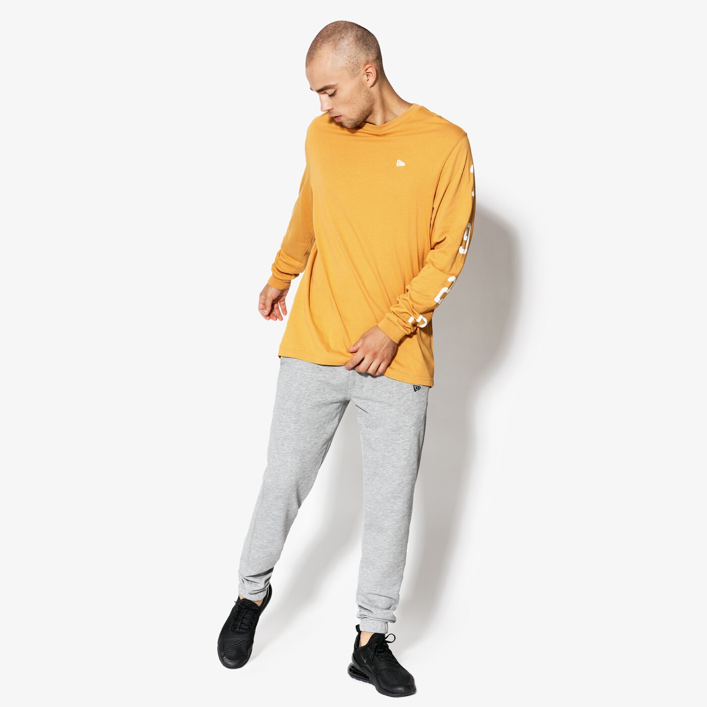 Мъжка тениска NEW ERA ТЕНИСКА LS NE ESTABLISHED LS TEE NE BSQ NONE 11604078 цвят жълт