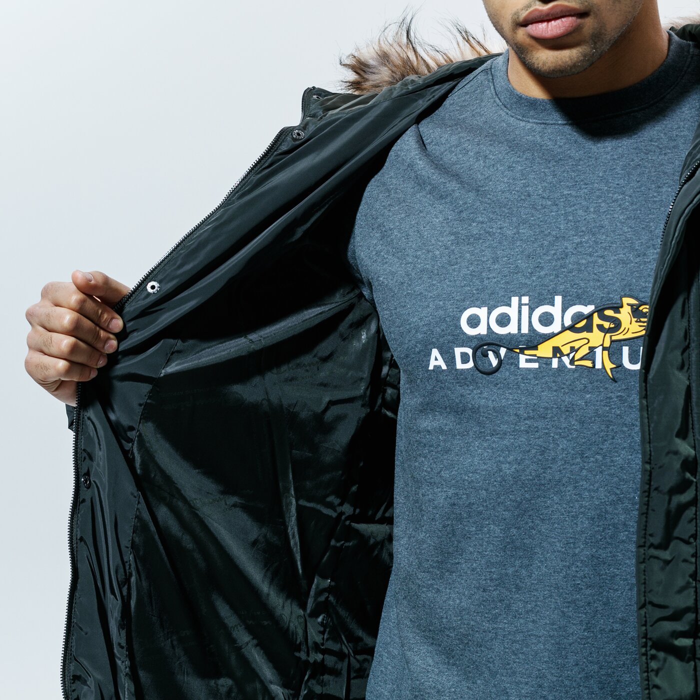 Мъжко зимно яке CHAMPION ЯКЕ ЗИМНО PARKA JACKET MM 216391gs547 цвят каки