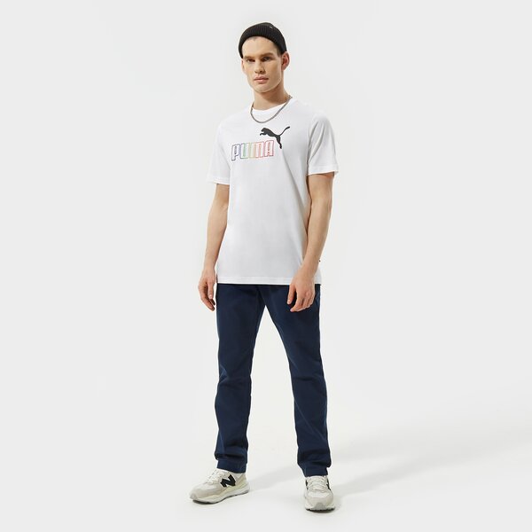 Мъжка тениска PUMA ТЕНИСКА ESS+ RAINBOW TEE 848677 02 цвят бял