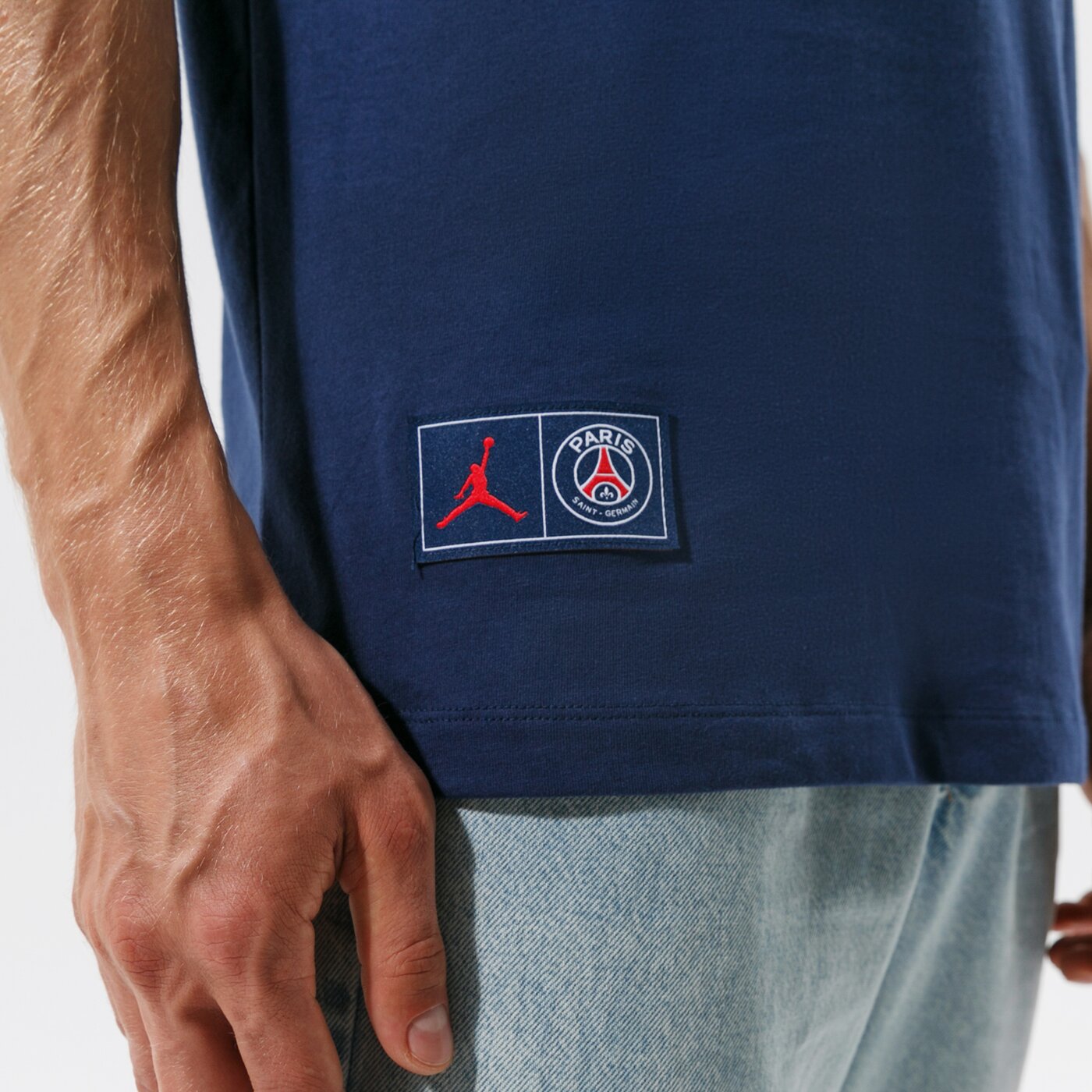 Мъжка тениска JORDAN ТЕНИСКА PARIS SAINT-GERMAIN LOGO db6514-410 цвят тъмносин