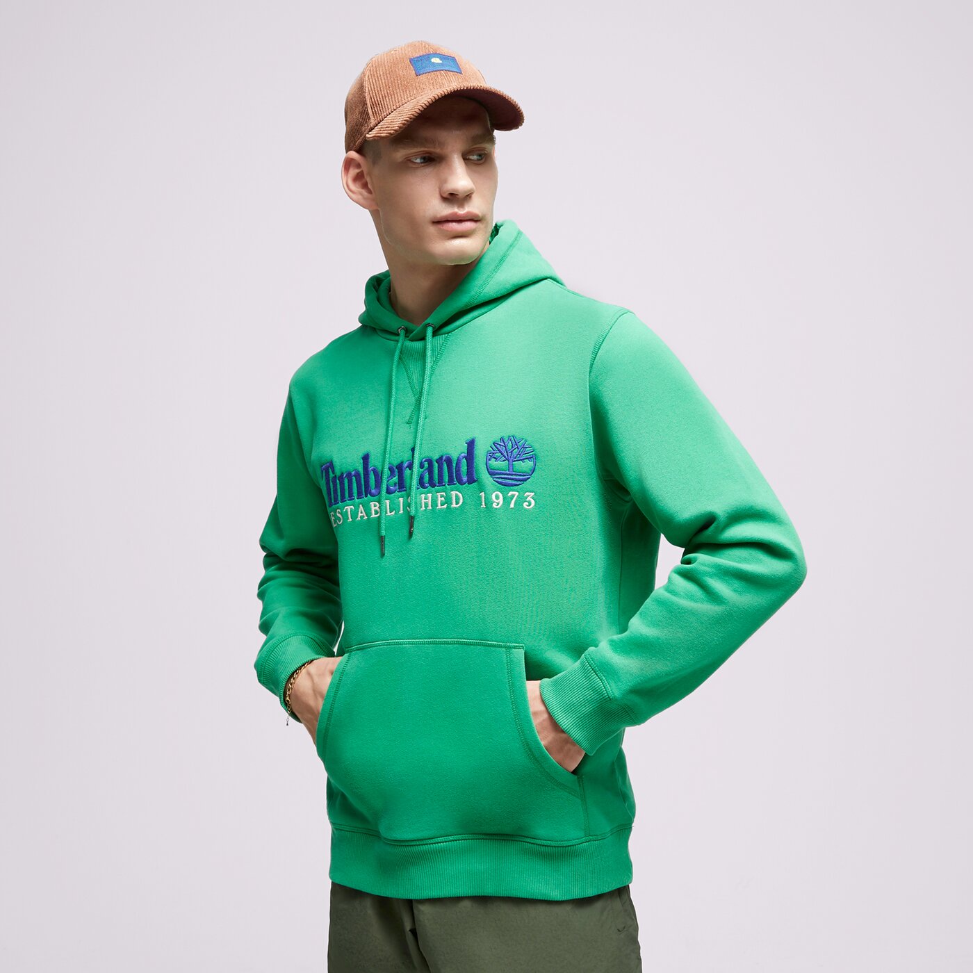 Мъжки суичър TIMBERLAND СУИТЧЪР С КАЧУЛКА LS 50TH ANNIVERSARY EST. 1973 tb0a6s5wed31 цвят зелен