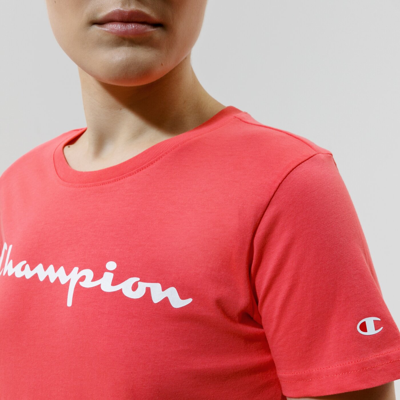 Дамска тениска CHAMPION ТЕНИСКА CREWNECK ТЕНИСКА 114780ps004 цвят коралов