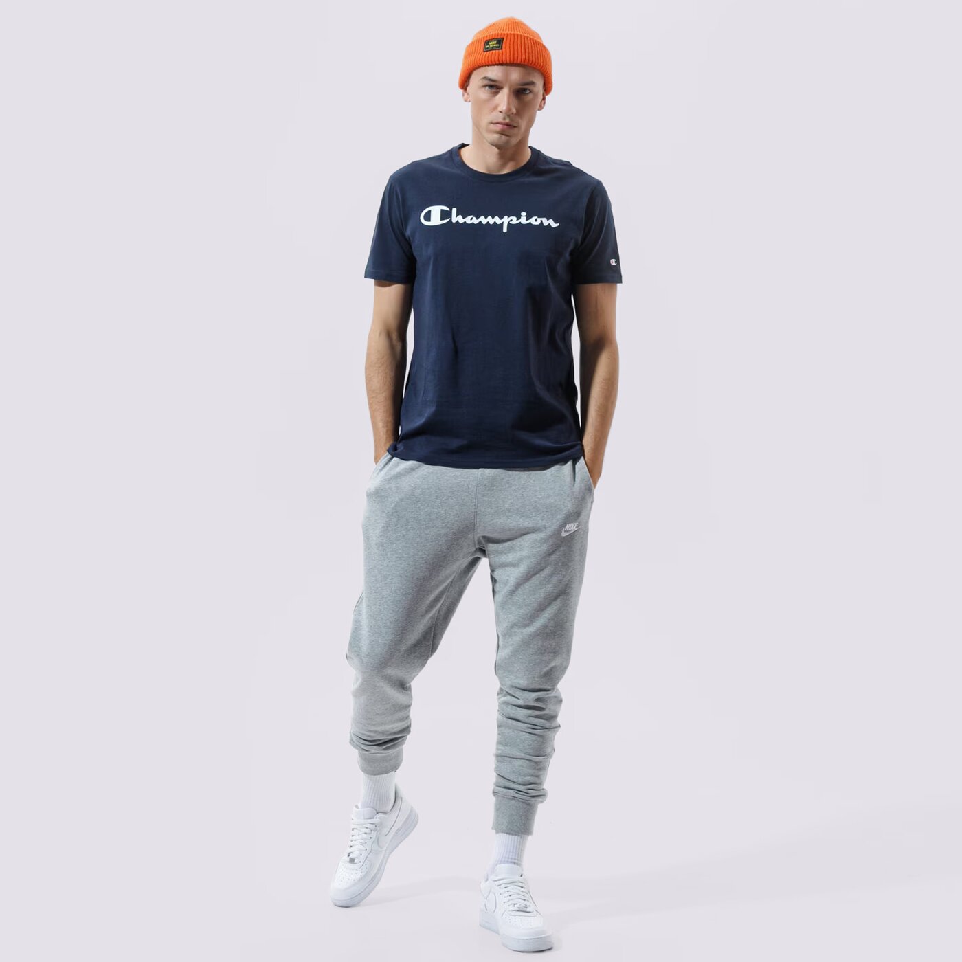 Мъжка тениска CHAMPION ТЕНИСКА CREWNECK TEE 216957bs501 цвят тъмносин