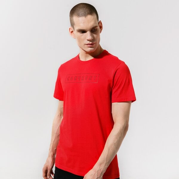 Мъжка тениска CONFRONT ТЕНИСКА BOX LOGO TEE RED cf121tsm43001 цвят червен