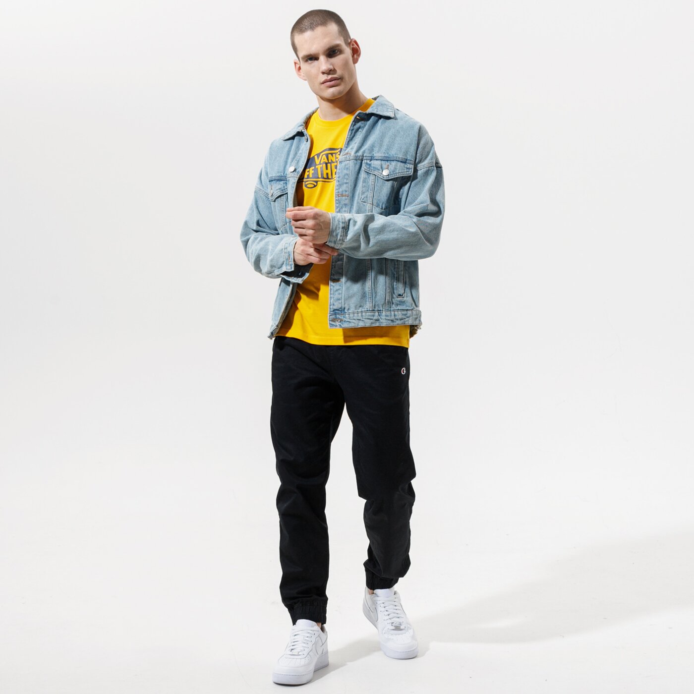 Мъжка тениска VANS ТЕНИСКА MN VANS OTW SAFFRON/АНЦУГS BLUES vn000jayz5m1 цвят жълт