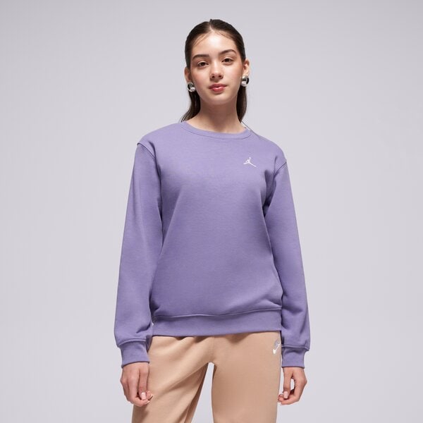 Детски суичър JORDAN СУИТЧЪР JDN MJ BRKLN FT CREW GIRL 45f122-pap цвят виолетов