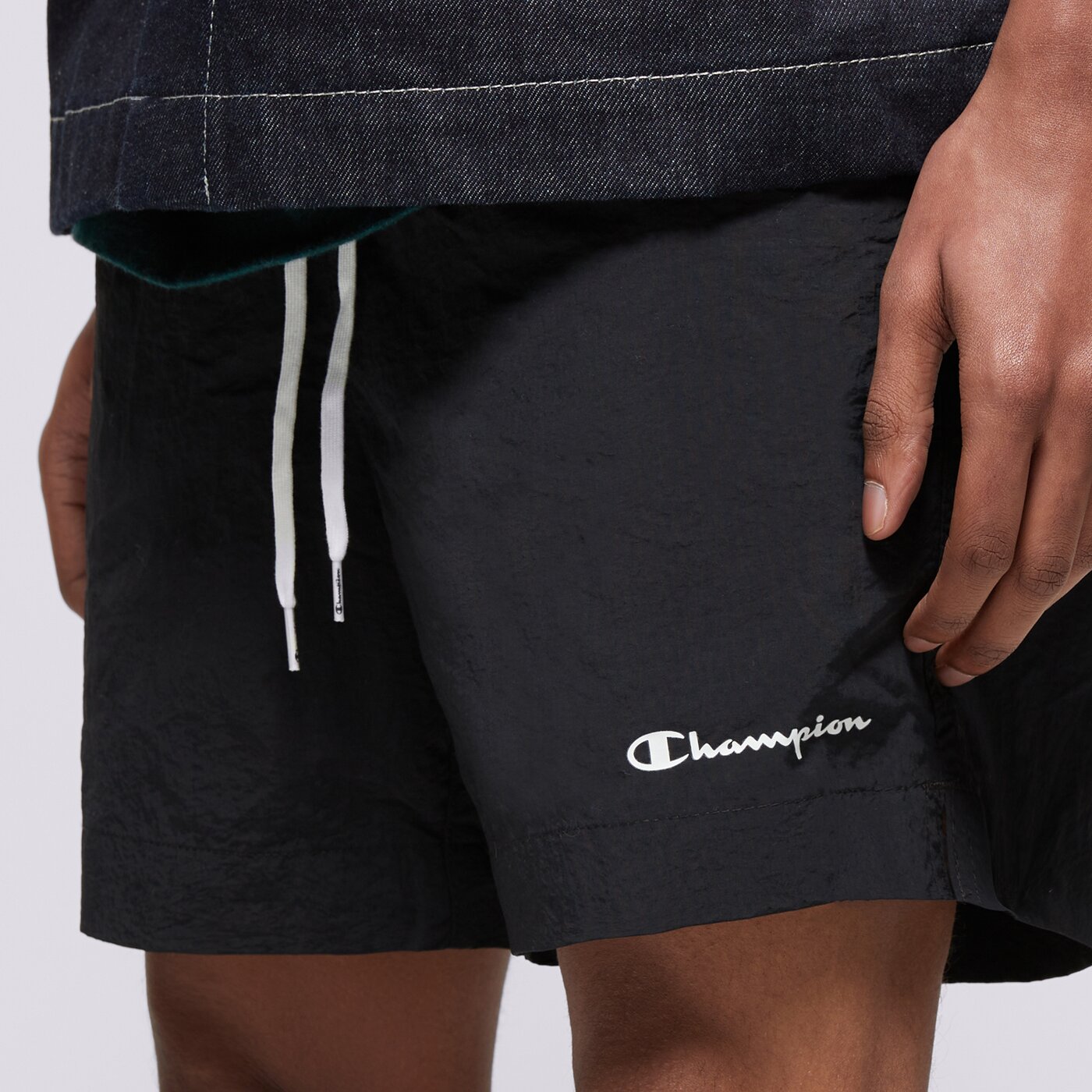 Мъжки къси панталони CHAMPION ШОРТИ BEACHSHORT 216069kk002 цвят черен