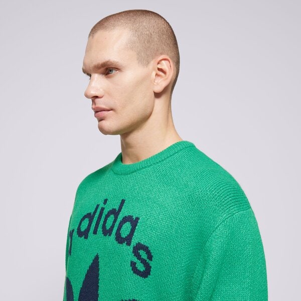 Мъжки суичър ADIDAS ПУЛОВЕР KNIT CREWNECK jn5966 цвят зелен