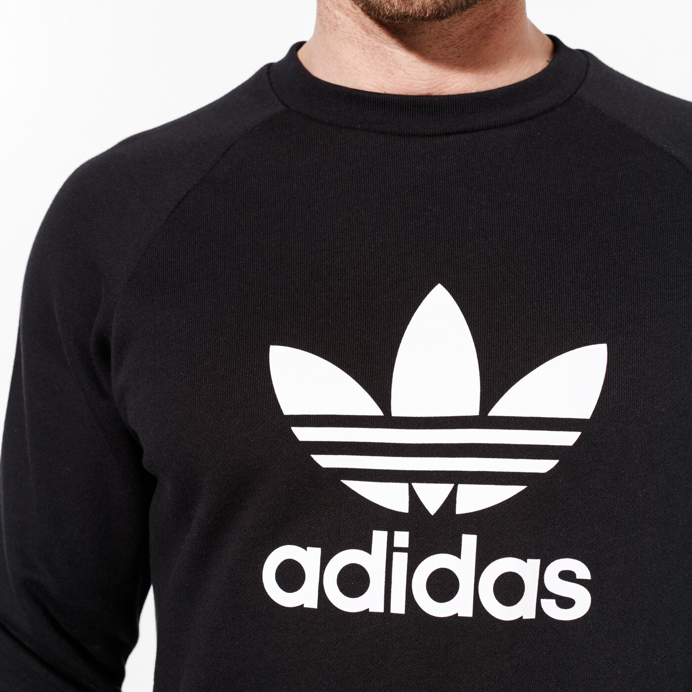 Мъжки суичър ADIDAS СУИТЧЪР TREFOIL CREW ADICOLOR cw1235 цвят черен