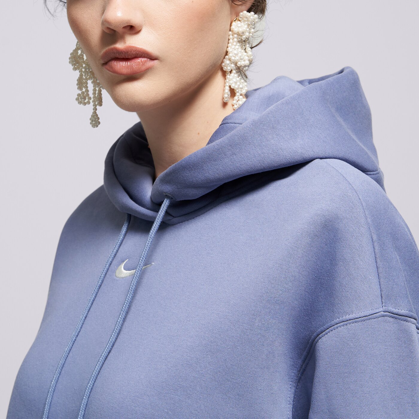 Дамски суичър NIKE СУИТЧЪР С КАЧУЛКА W NSW PHNX FLC OS PO HOODIE dq5860-499 цвят син