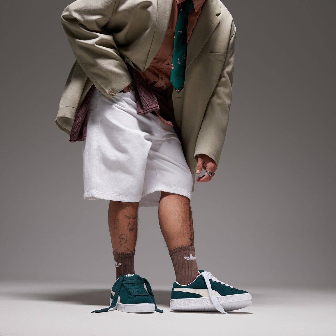 Мъжки маратонки PUMA SUEDE XL  39520521 цвят зелен