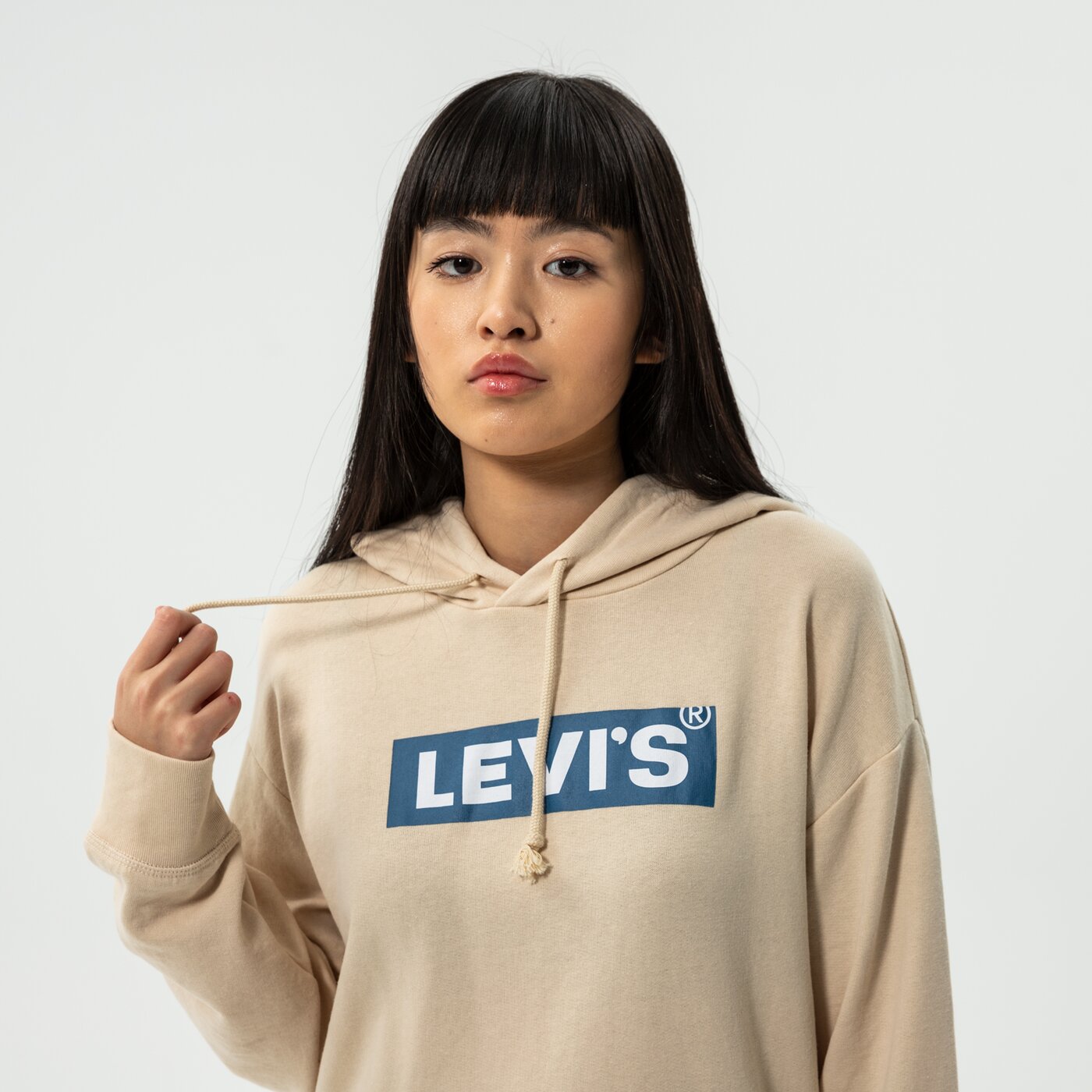 Дамски суичър LEVI'S СУИТЧЪР С КАЧУЛКА GRAPHIC STANDARD HOODIE 18487-0115 цвят бежов