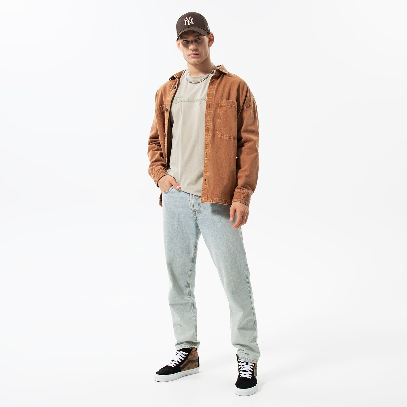 Мъжка тениска CHAMPION ТЕНИСКА CREWNECK LONG SLEEVE ТЕНИСКА 218285es066 цвят сив