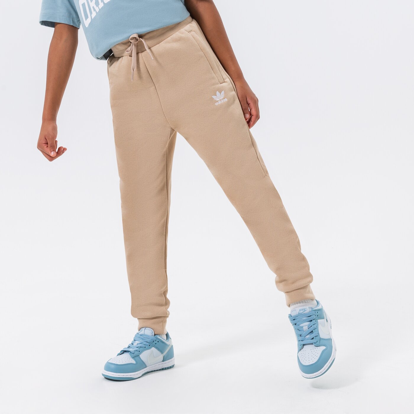 Детски панталони ADIDAS ПАНТАЛОНИ GIRL hk2860 цвят бежов