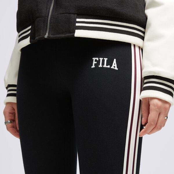 Дамски панталони FILA КЛИН STRIPE LEGGNG BLK/PK adelasiablk цвят черен