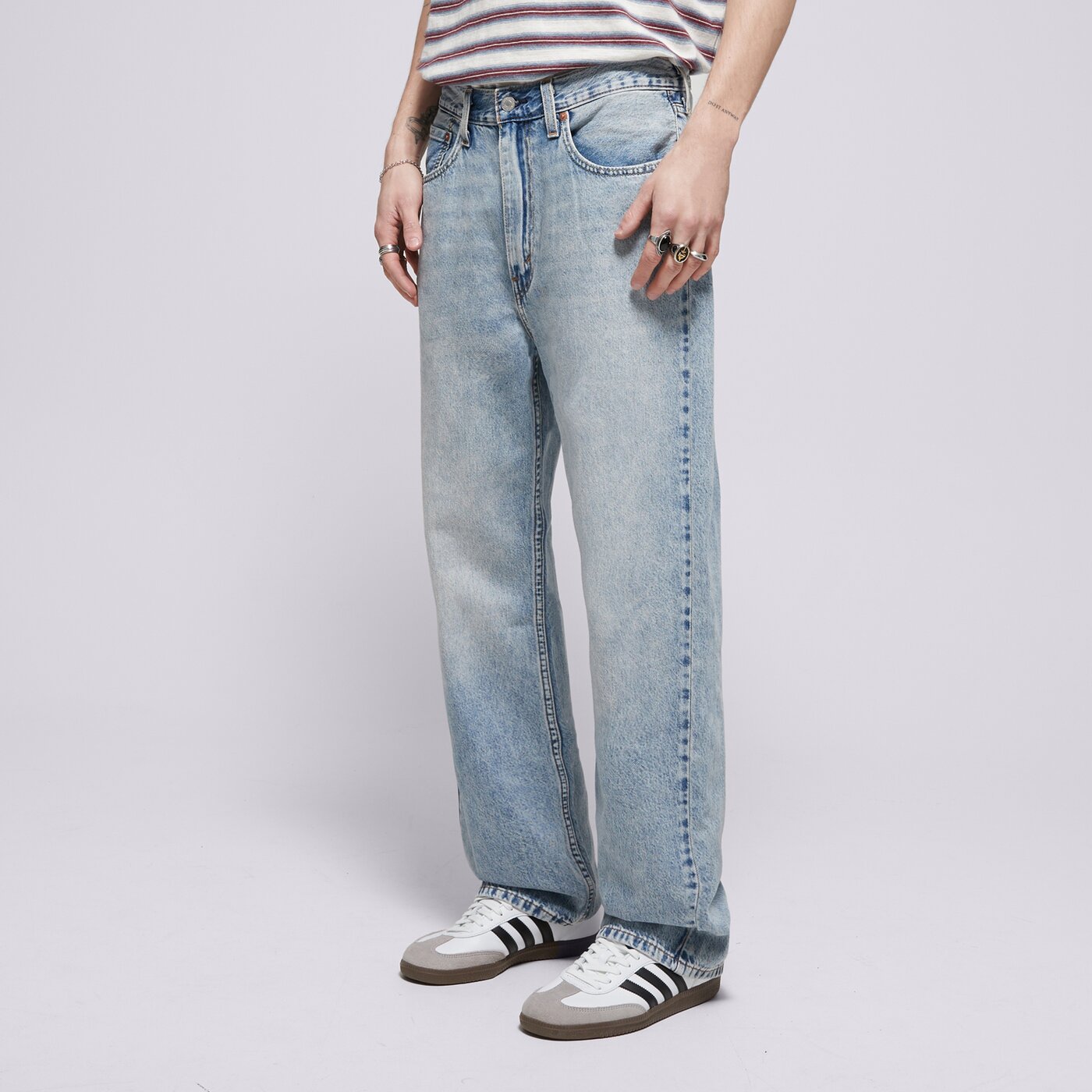 Мъжки панталони LEVI'S ПАНТАЛОНИ 565 LOOSE STRAIGHT MED INDIGO - WORN IN a7221-0028 цвят син