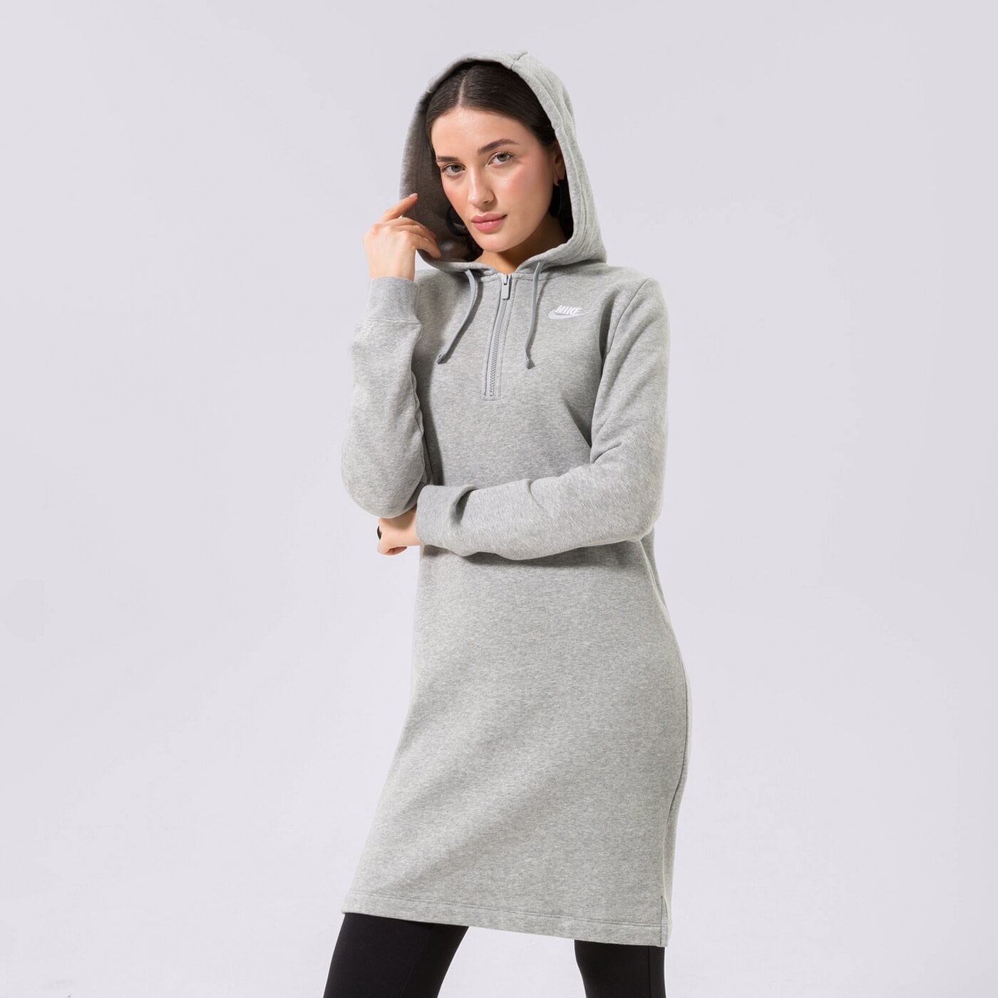 Дамски NIKE РОКЛЯ W NSW CLUB FLC АНЦУГS dq6765-063 цвят сив