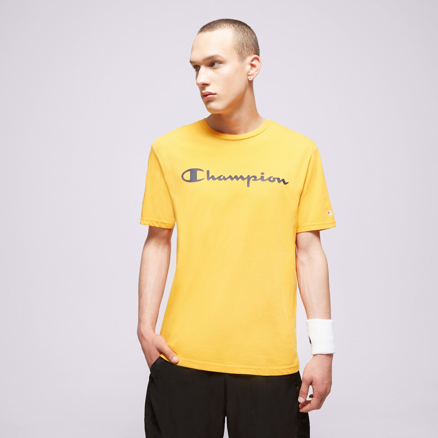 Мъжка тениска CHAMPION ТЕНИСКА CREWNECK ТЕНИСКА 218284ys113 цвят горчица