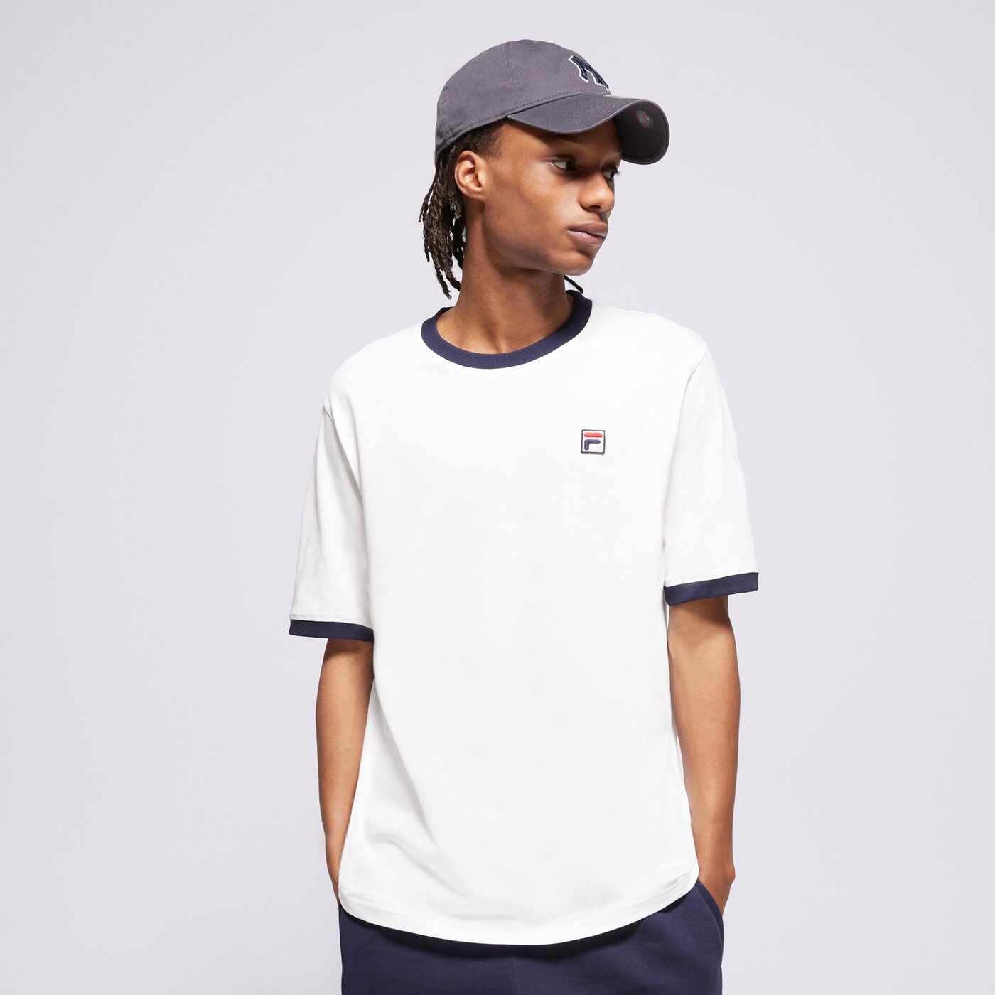 Мъжка тениска FILA ТЕНИСКА CONTRAST RIB TEE lm1836at101 цвят бял