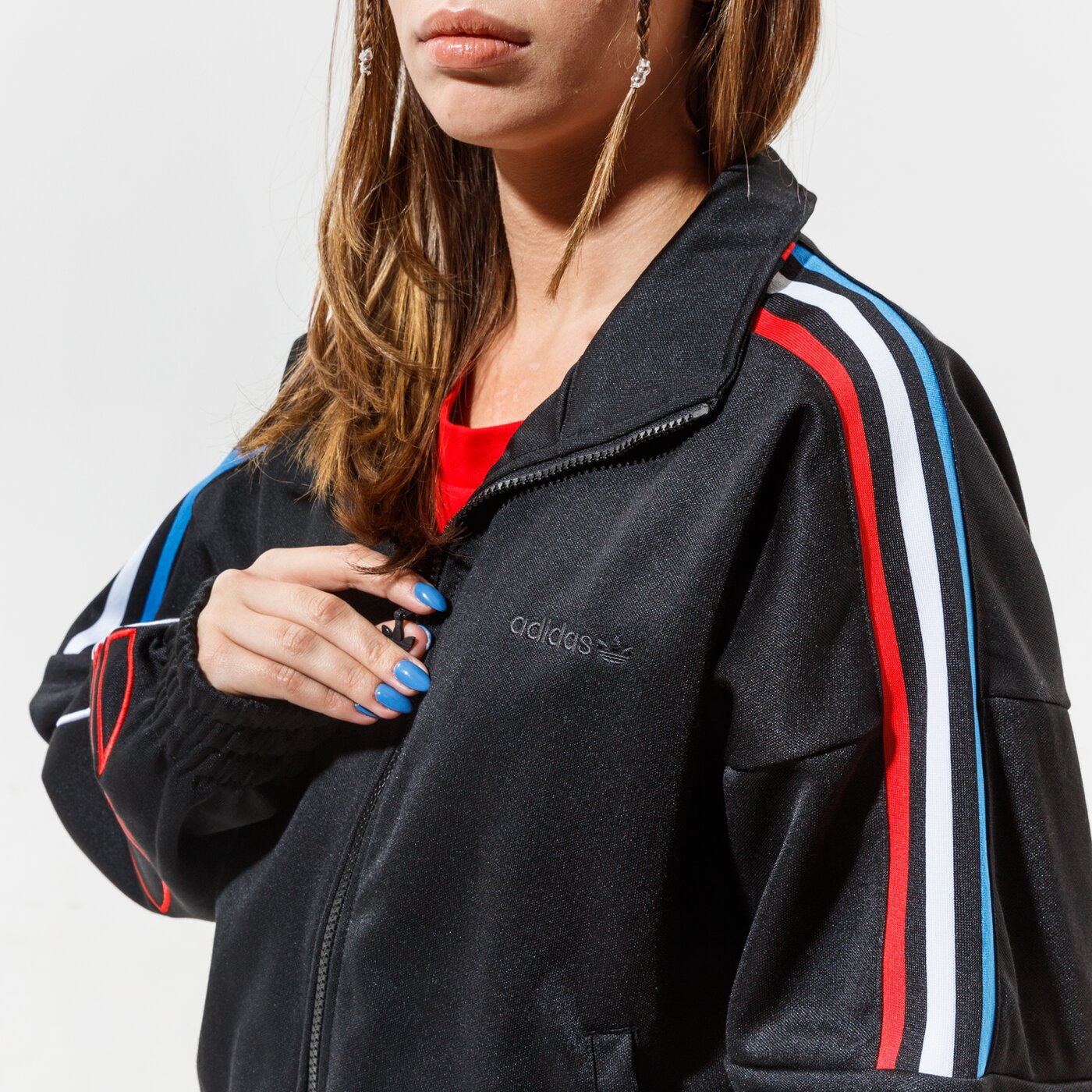 Дамски суичър ADIDAS СУИТЧЪР СЪС ЗАКОПЧАВАНЕ TRACKТОП PB  gn2950 цвят черен