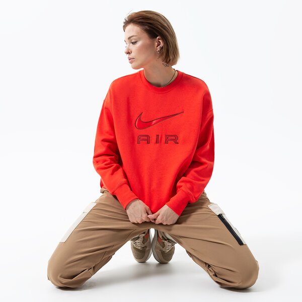 Дамски суичър NIKE AIR FLEECE CREW SWEATSHIRT dq6567-696 цвят червен