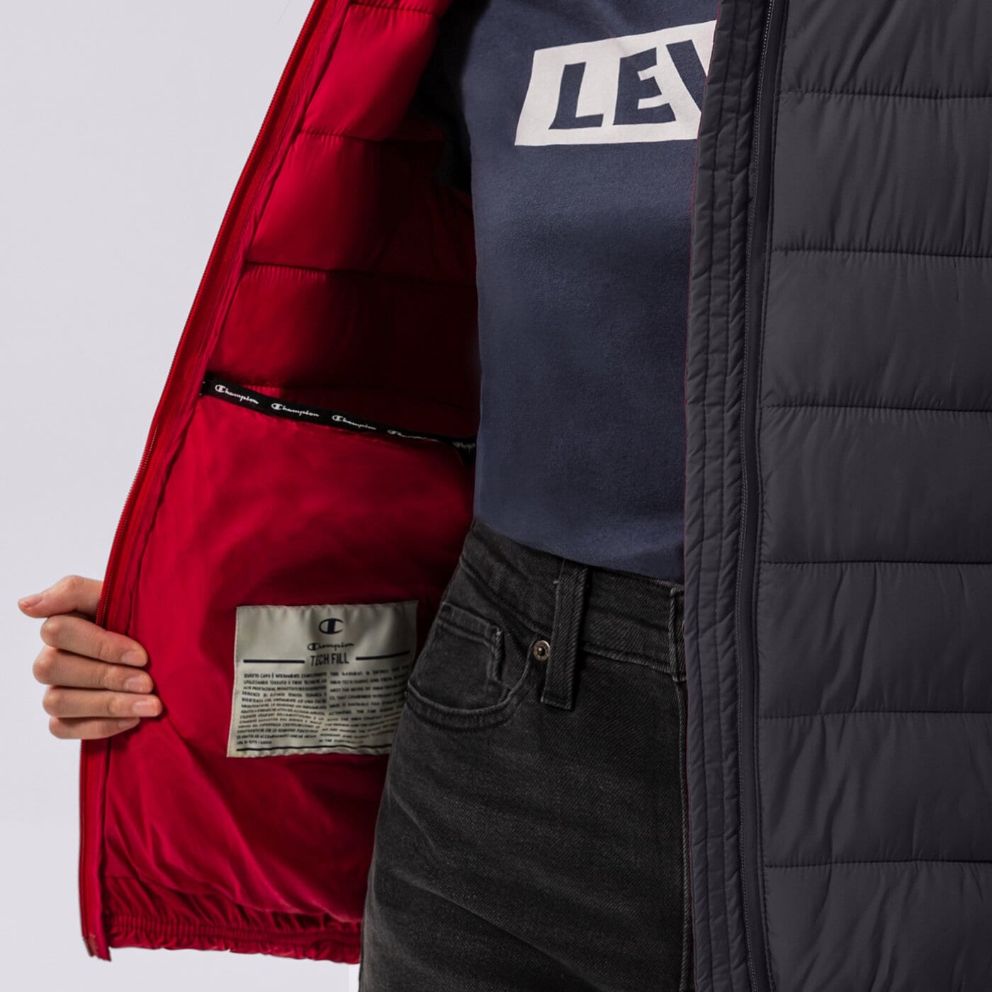 Дамско зимно яке CHAMPION ЯКЕ ЗИМНО HOODED POLYFILLED JACKET 114549rs061 цвят бордо