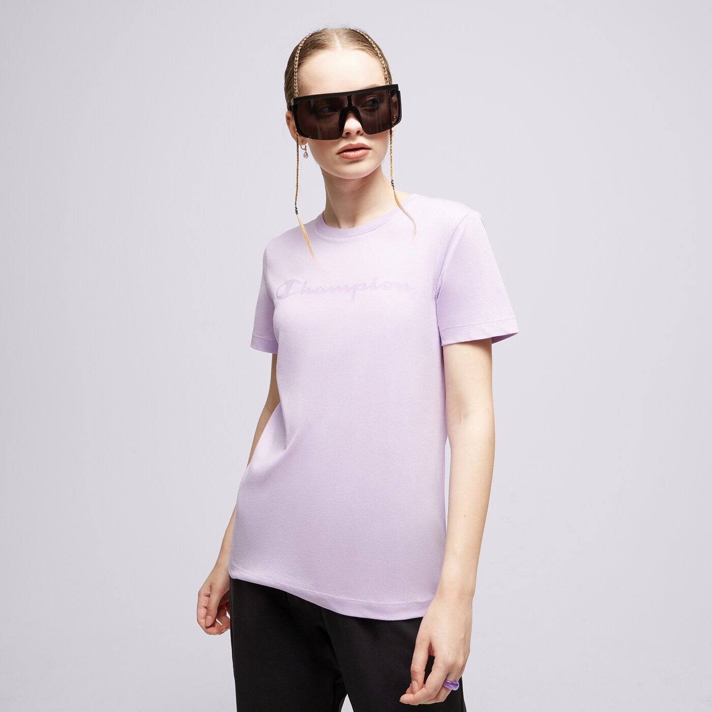 Дамска тениска CHAMPION ТЕНИСКА CREWNECK ТЕНИСКА 116935vs022 цвят виолетов