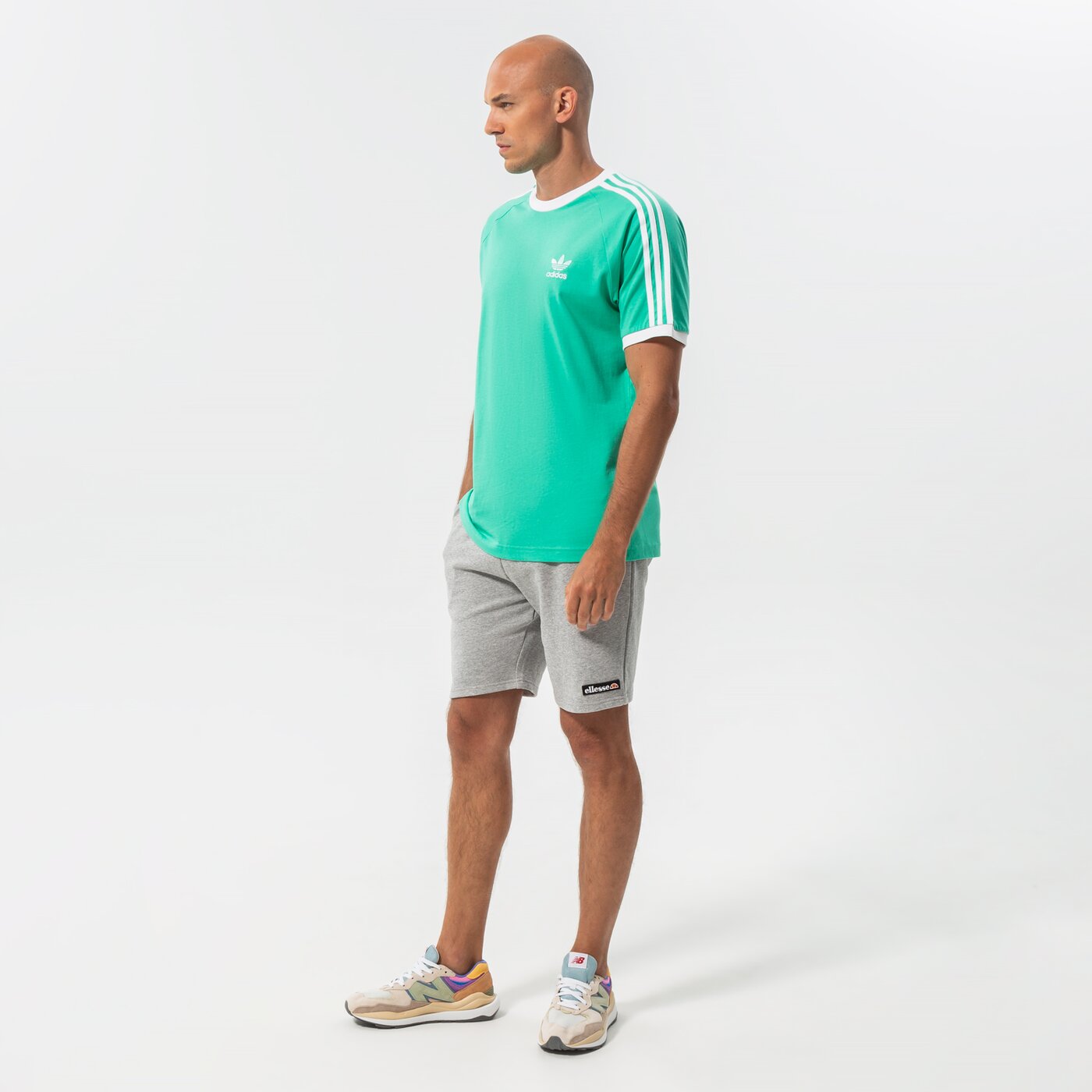 Мъжка тениска ADIDAS ТЕНИСКА 3-STRIPES TEE he9549 цвят зелен