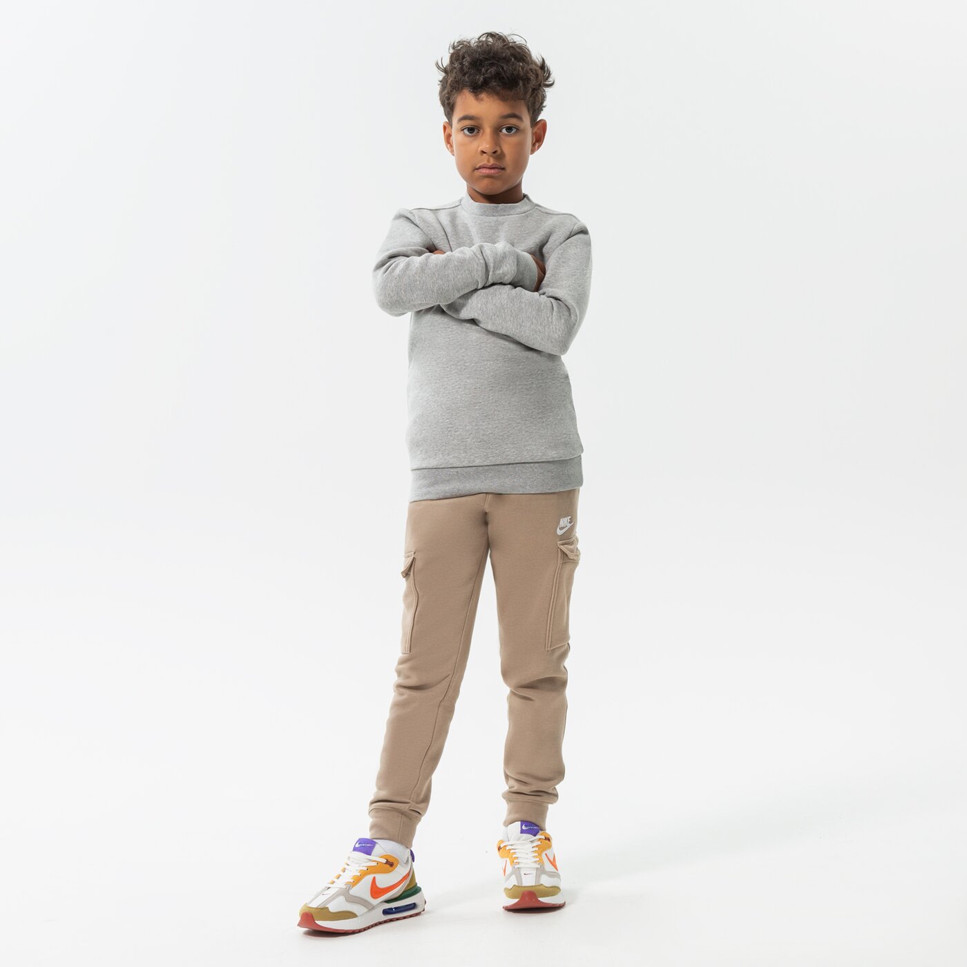 Детски суичър ADIDAS СУИТЧЪР CREW BOY hs8869 цвят сив