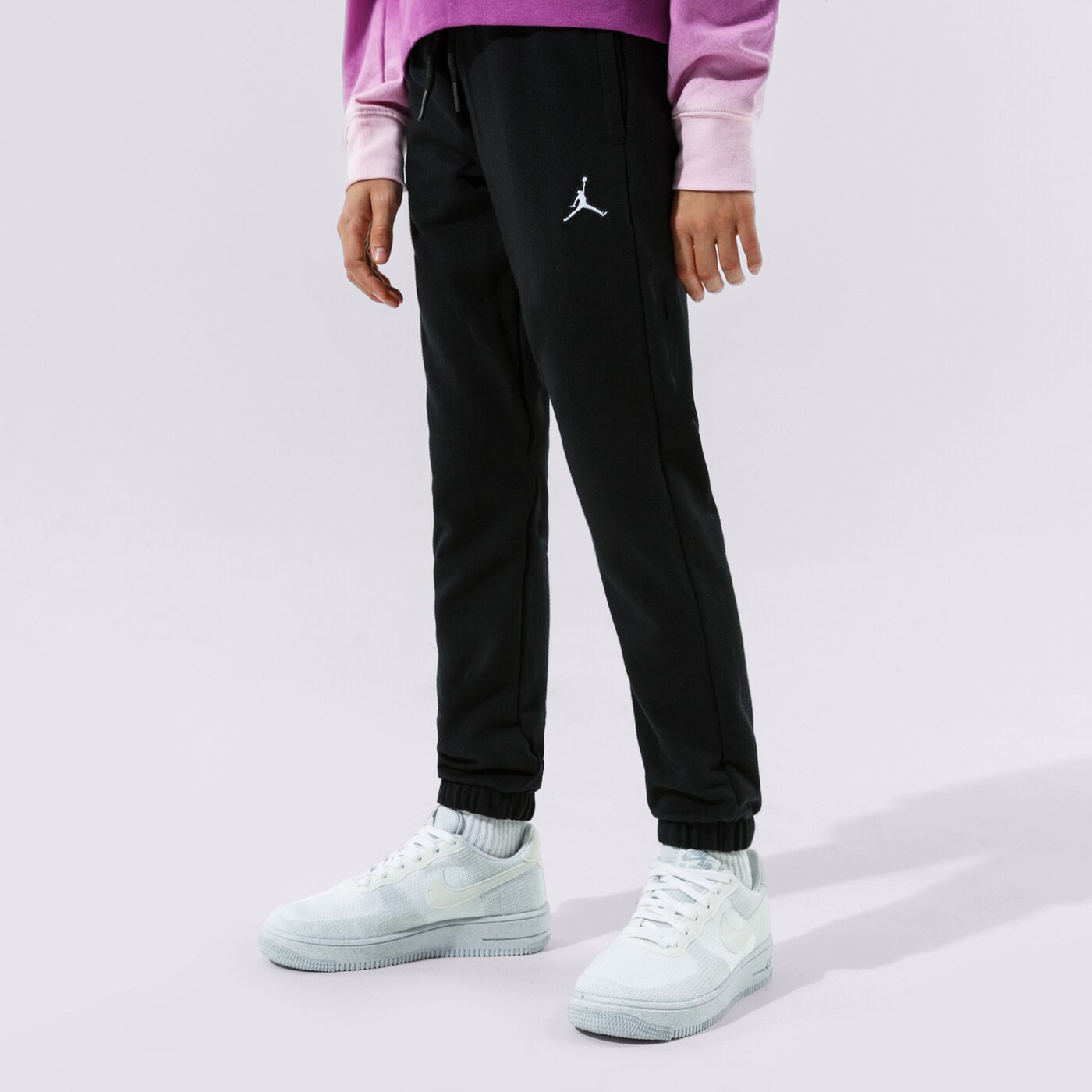 Детски панталони JORDAN ПАНТАЛОНИ ESSENTIALS PANT GIRL 45a860-023 цвят черен