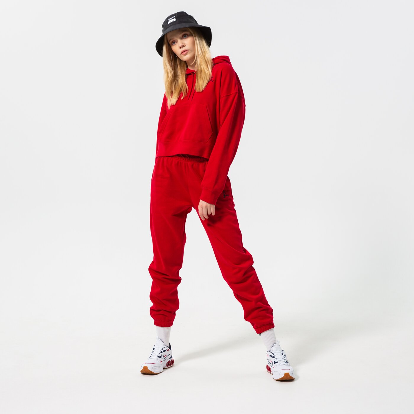 Дамски суичър JORDAN СУИТЧЪР С КАЧУЛКА W J ESSEN FLC HOODIE CORE dn4570-687 цвят червен