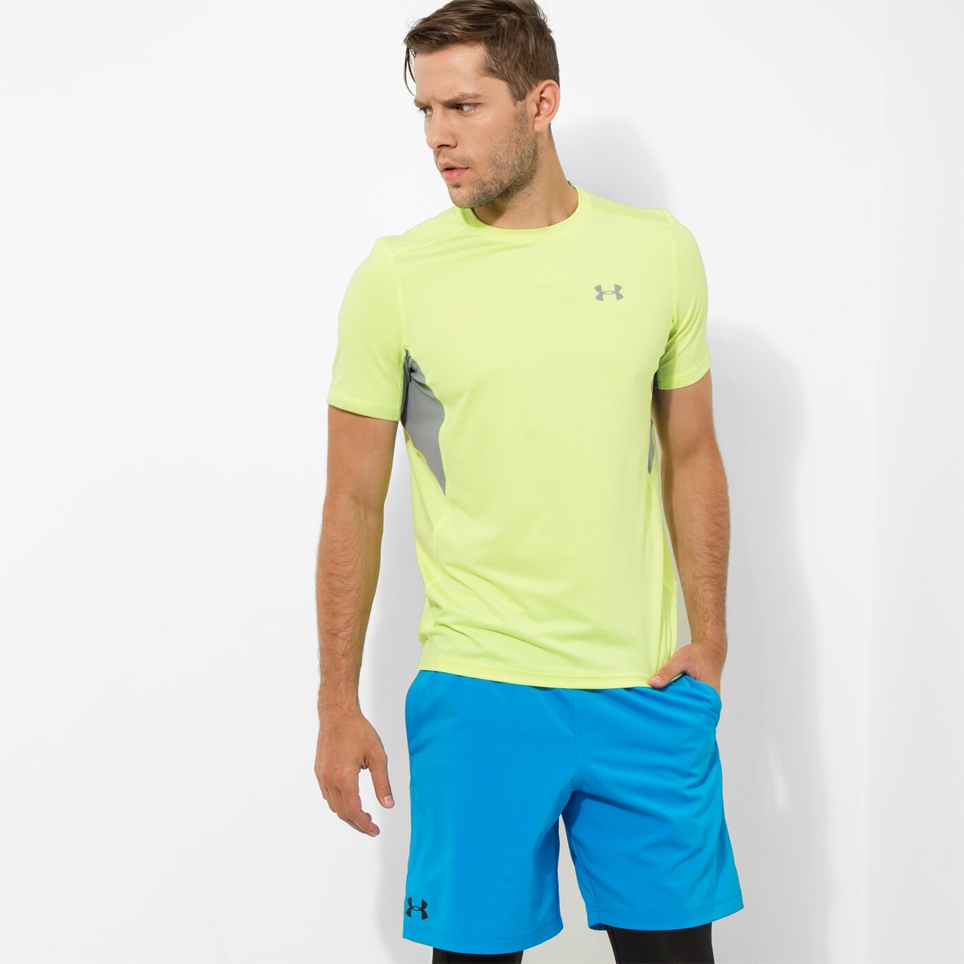 Мъжка тениска UNDER ARMOUR ТЕНИСКА COLSWITC RUN 1271844786 цвят жълт